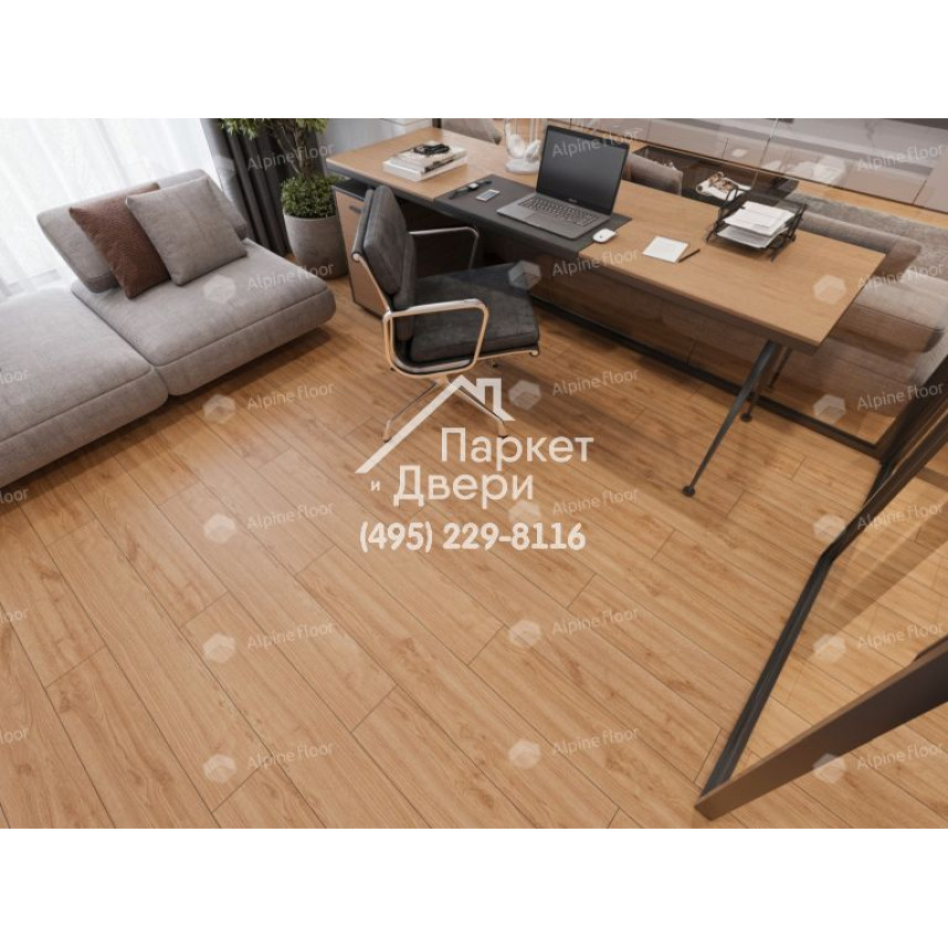 Виниловый пол Alpine Floor CLASSIC SPC ламинат Дуб классический ЕСО 162-7-5