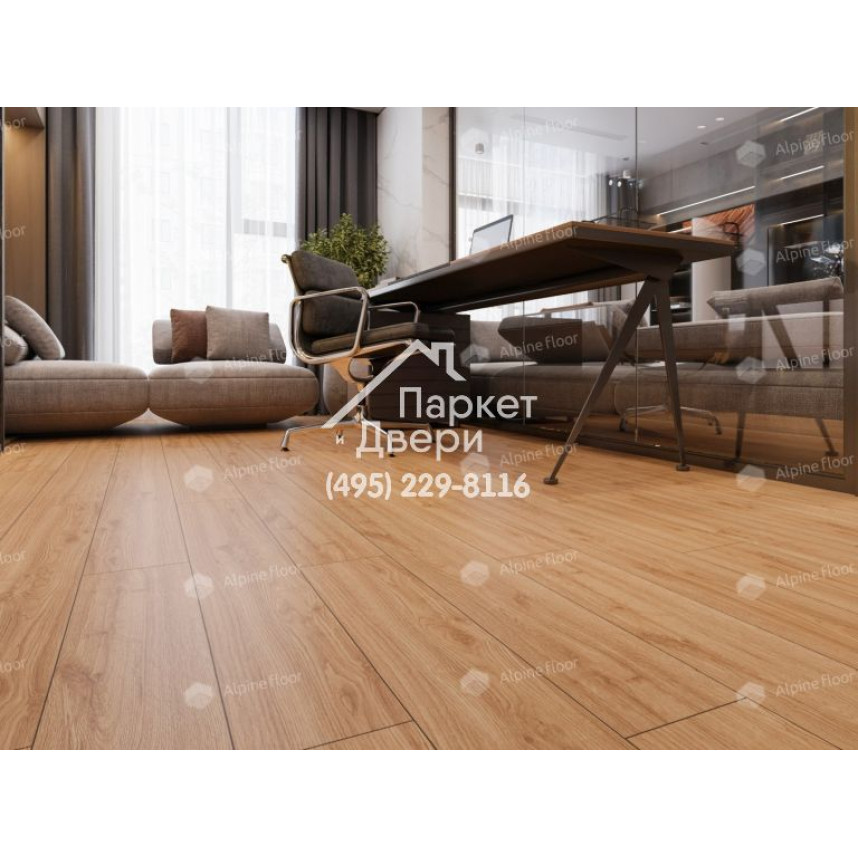 Виниловый пол Alpine Floor CLASSIC SPC ламинат Дуб классический ЕСО 162-7-6