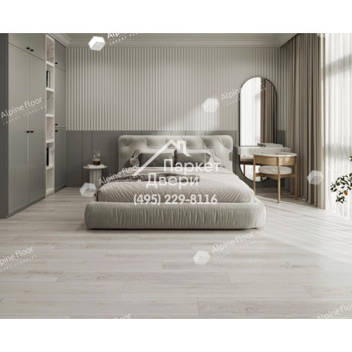 Виниловый пол Alpine Floor CLASSIC SPC ламинат Дуб выбеленный ЕСО 182-8