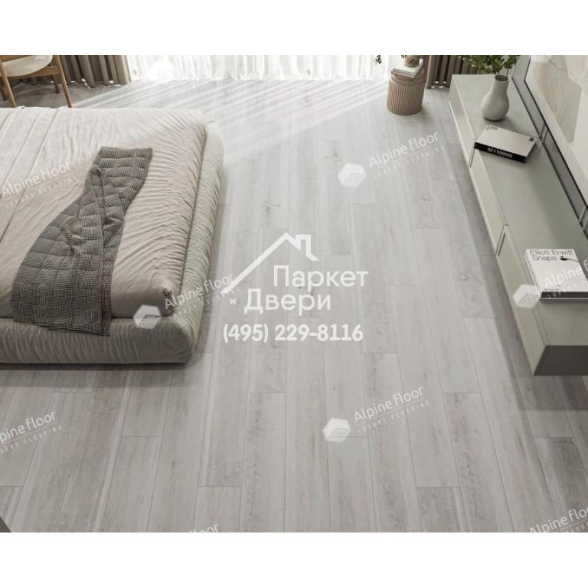 Виниловый пол Alpine Floor CLASSIC SPC ламинат Дуб выбеленный ЕСО 182-8-3
