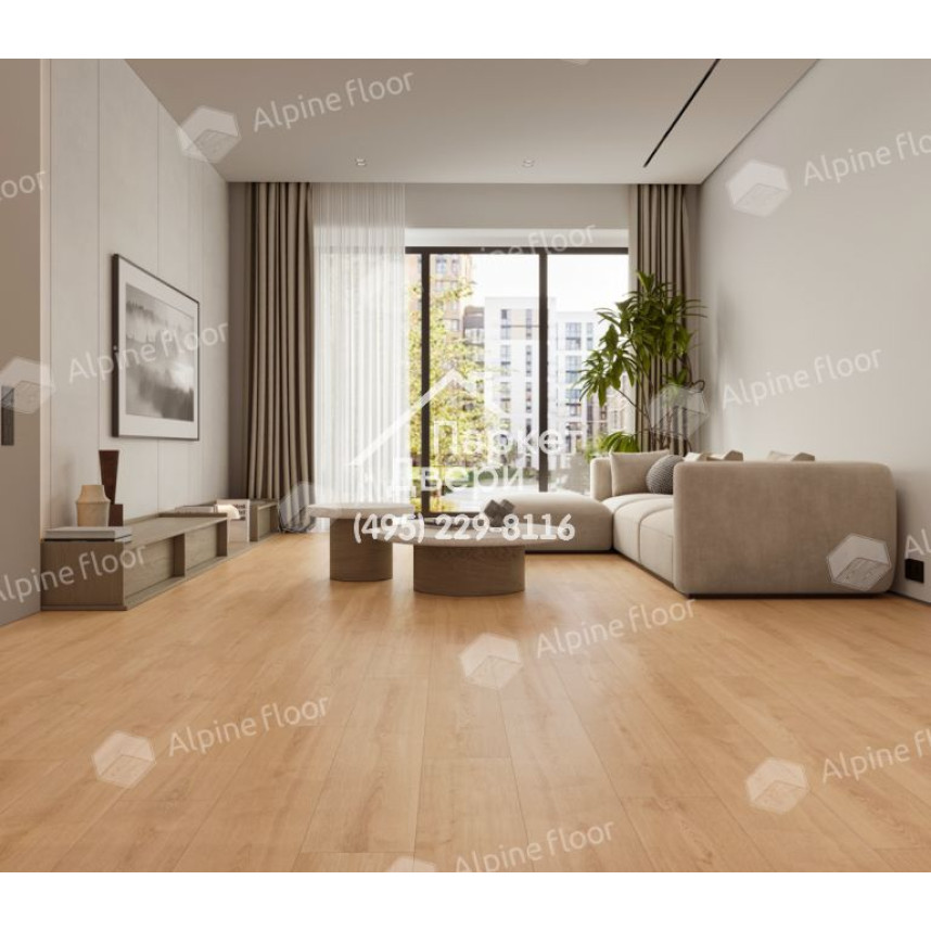 Виниловый пол Alpine Floor Pro Nature SPC ламинат Oak Poprad 64634-2