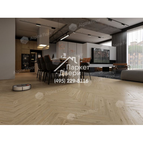 Ламинат Alpine Floor Herringbone 8 Pro Дуб Лион LF102-1  