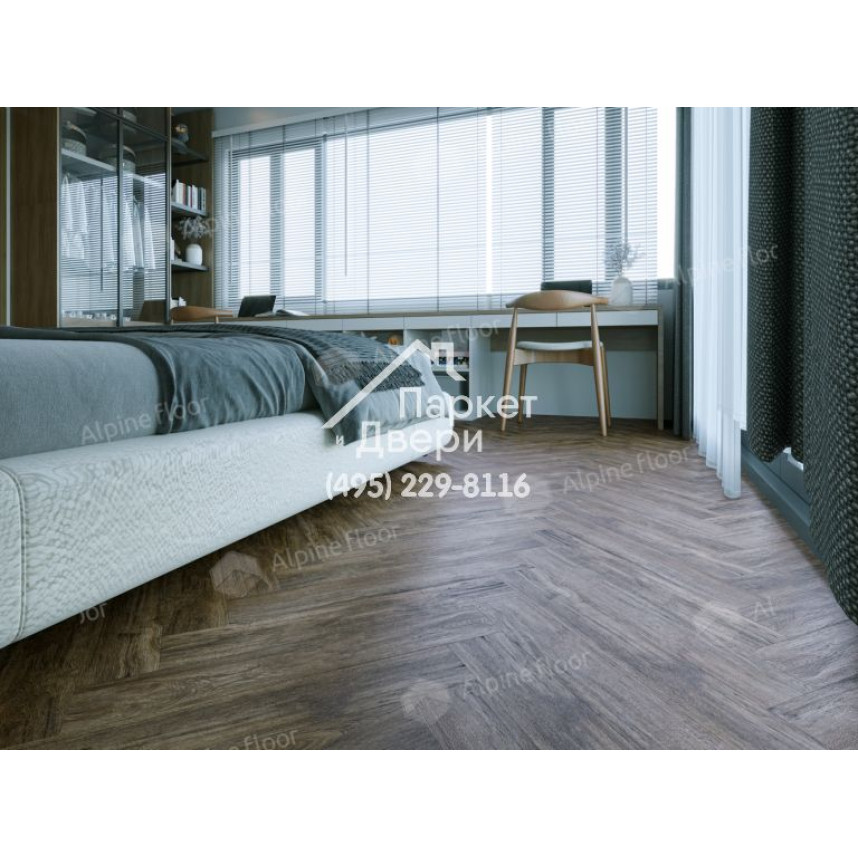 Ламинат Alpine Floor Herringbone 8 Pro Дуб Бордо LF102-10  -2