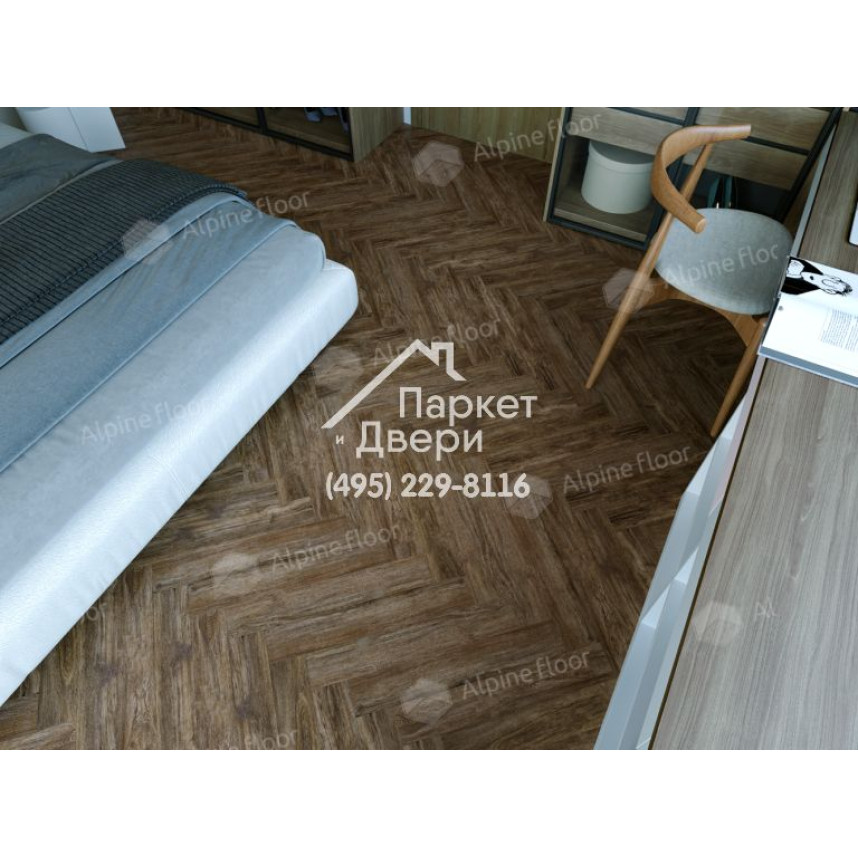 Ламинат Alpine Floor Herringbone 8 Pro Дуб Бордо LF102-10  -3