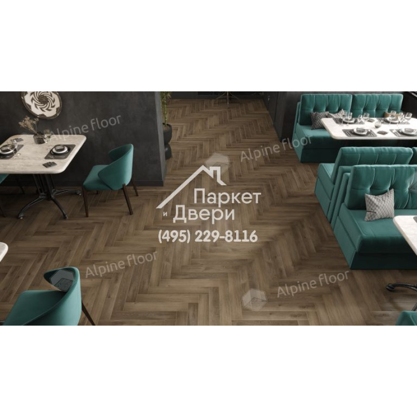 Ламинат Alpine Floor Herringbone 8 Pro Дуб Анжу LF102-11  -2