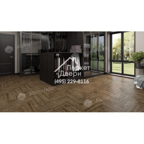 Ламинат Alpine Floor Alpine Floor коллекции HERRINGBONE 12 PRO Бордо LF106-10  