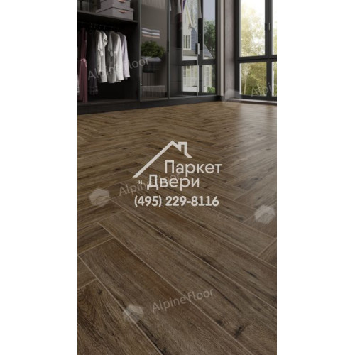 Ламинат Alpine Floor Alpine Floor коллекции HERRINGBONE 12 PRO Бордо LF106-10  