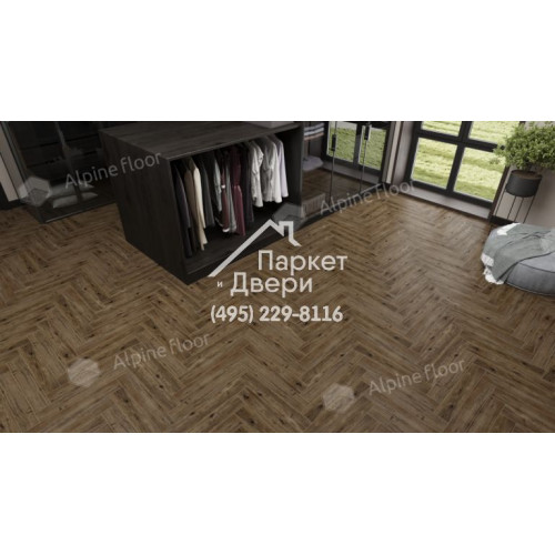 Ламинат Alpine Floor Alpine Floor коллекции HERRINGBONE 12 PRO Бордо LF106-10  