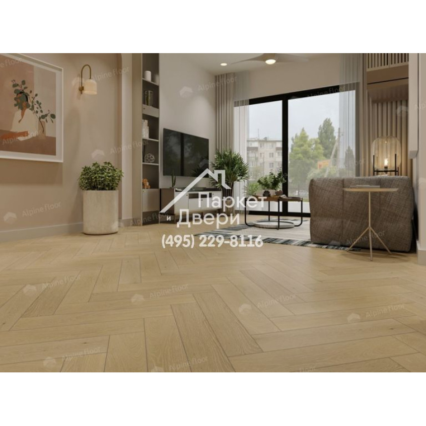 Инженерная доска Alpine Floor Castle Английская елка Дуб Шампань EW202-01 600х120х12-1
