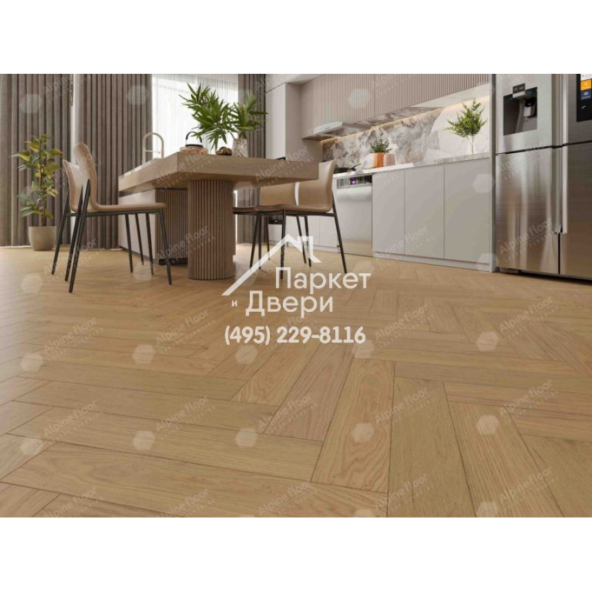 Инженерная доска Alpine Floor Castle Английская елка Дуб Миндальный EW202-04 600х120х12-4