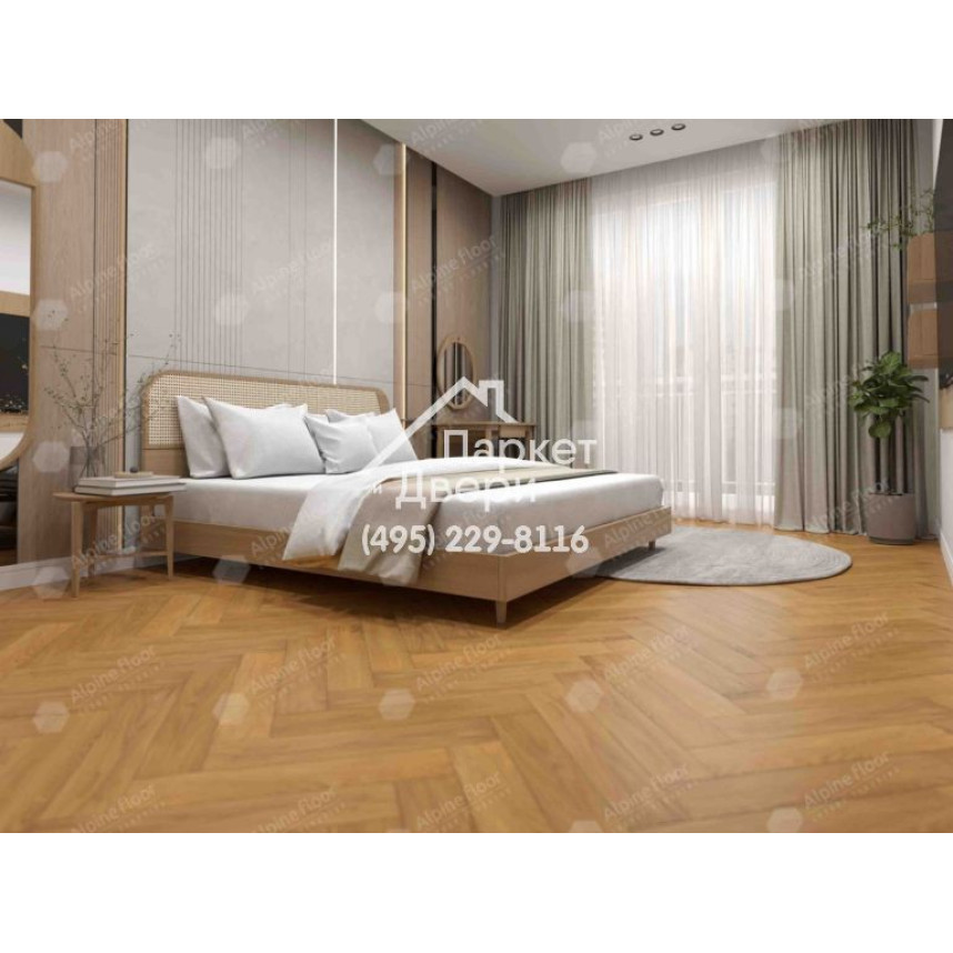 Инженерная доска Alpine Floor Castle Английская елка Дуб Хани EW202-05 600х120х12-2