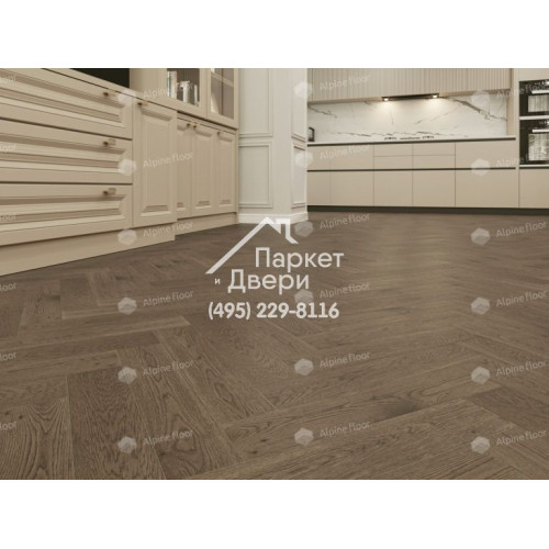 Инженерная доска Alpine Floor Castle Английская елка Дуб Гранд Каньон EW202-10 600х120х12