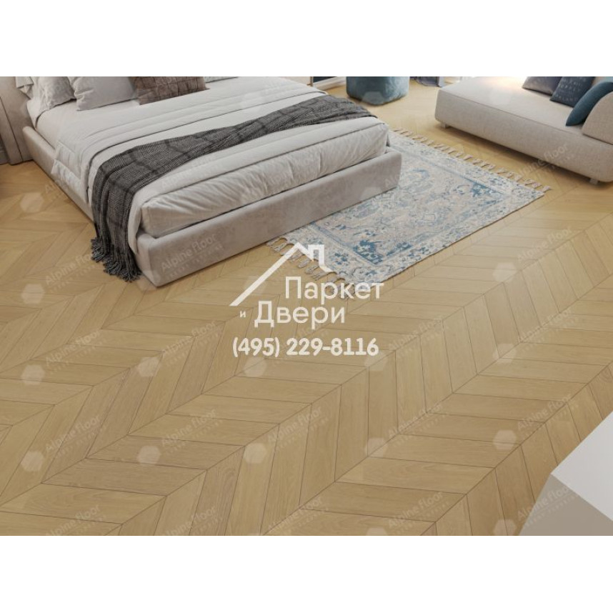 Инженерная доска Alpine Floor Chateau Французская елка Дуб Шампань EW203-01 600х120х12-2