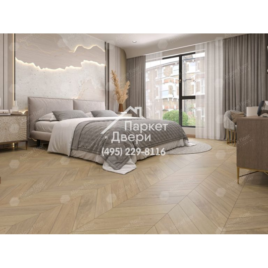 Инженерная доска Alpine Floor Chateau Французская елка Дуб Милкшейк EW203-02 600х120х12-2
