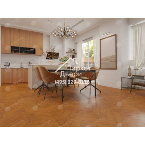 Инженерная доска Alpine Floor Chateau Французская елка Дуб Имбирный EW203-06 600х120х12