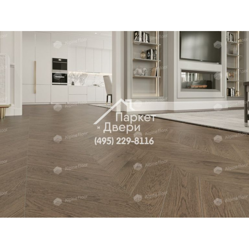 Инженерная доска Alpine Floor Chateau Французская елка Дуб Гранд Каньон EW203-10 600х120х12-1
