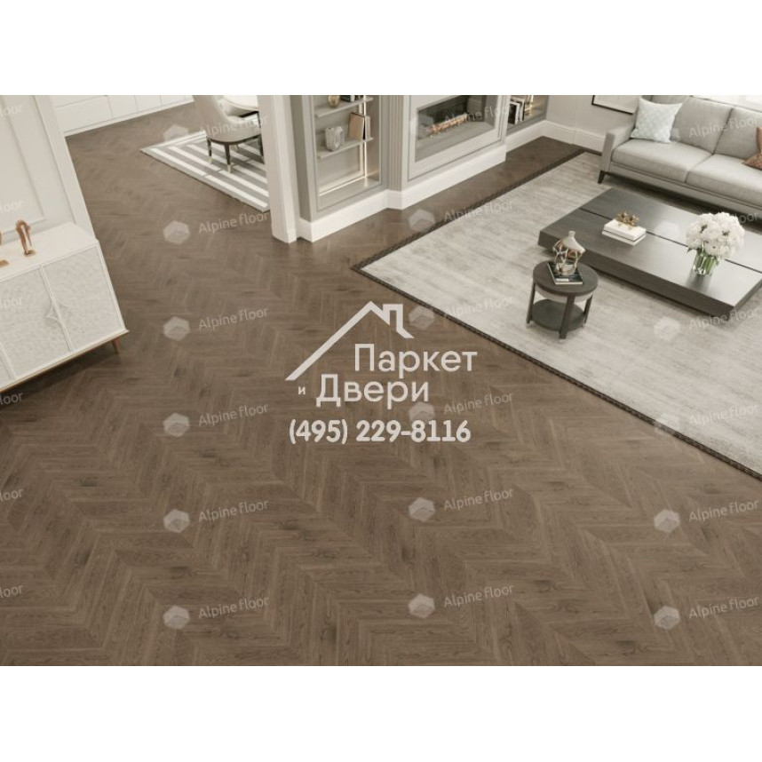 Инженерная доска Alpine Floor Chateau Французская елка Дуб Гранд Каньон EW203-10 600х120х12-3