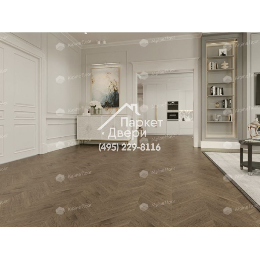 Инженерная доска Alpine Floor Chateau Французская елка Дуб Гранд Каньон EW203-10 600х120х12