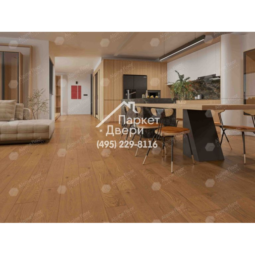 Инженерная доска Alpine Floor Villa Дуб Имбирный EW201-14 400-1200х165х12-1