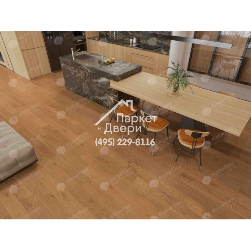 Инженерная доска Alpine Floor Villa Дуб Имбирный EW201-14 400-1200х165х12