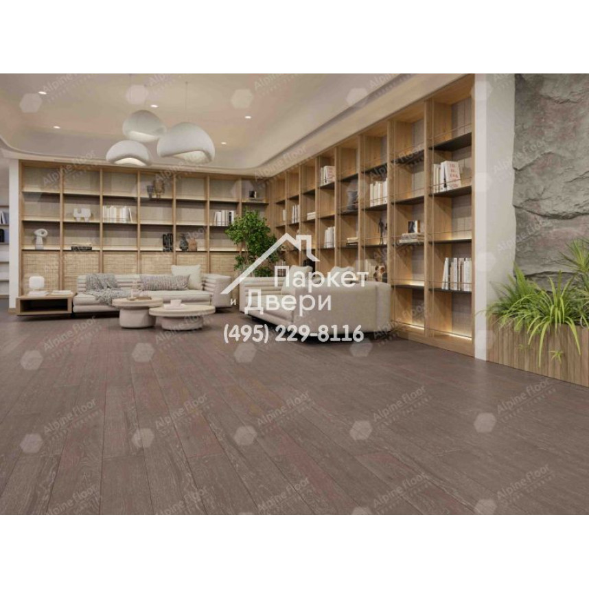 Инженерная доска Alpine Floor Villa Дуб Грей Стори EW201-15 400-1200х165х12-3