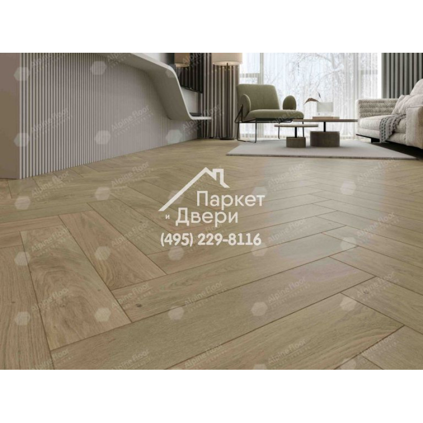 Инженерная доска Alpine Floor Castle Дуб Милкшейк EW202-02 венгерская елка 600×120×12-1