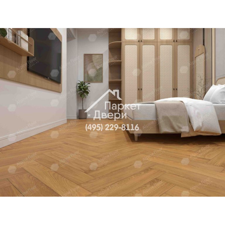 Инженерная доска Alpine Floor Castle Дуб Хани EW202-05 венгерская елка 600×120×12-2