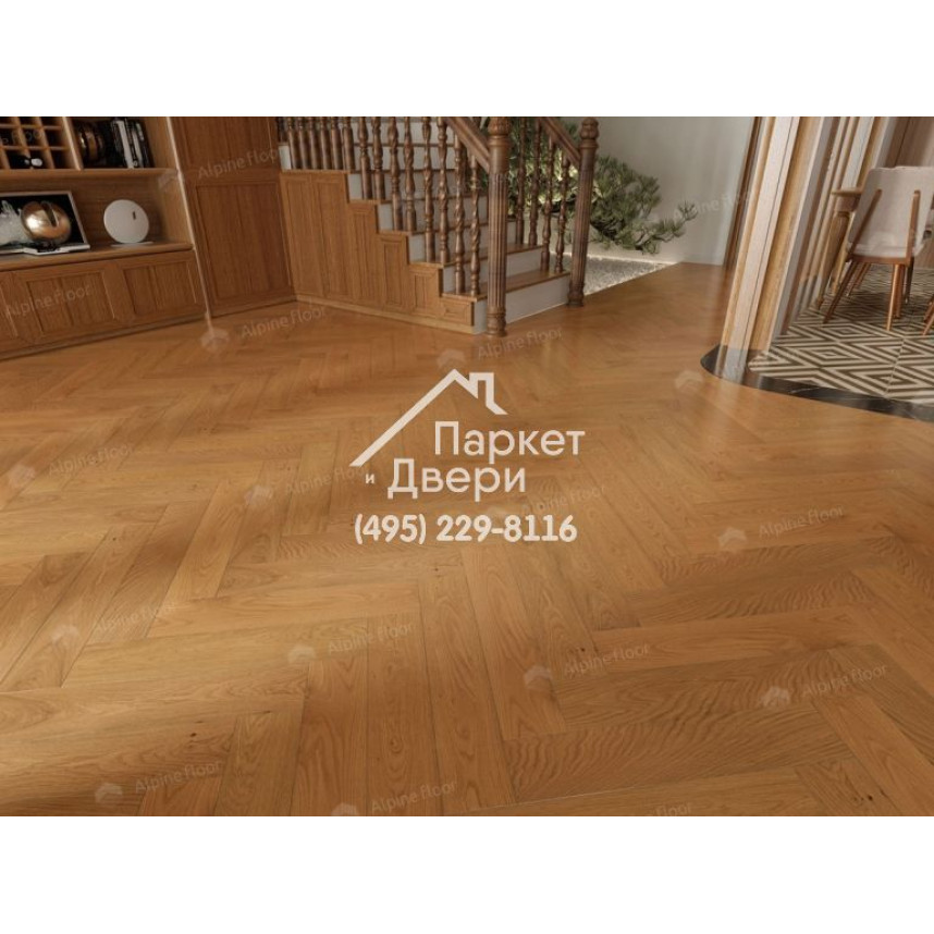 Инженерная доска Alpine Floor Castle Дуб Кальвадос EW202-07 венгерская елка 600×120×12-2