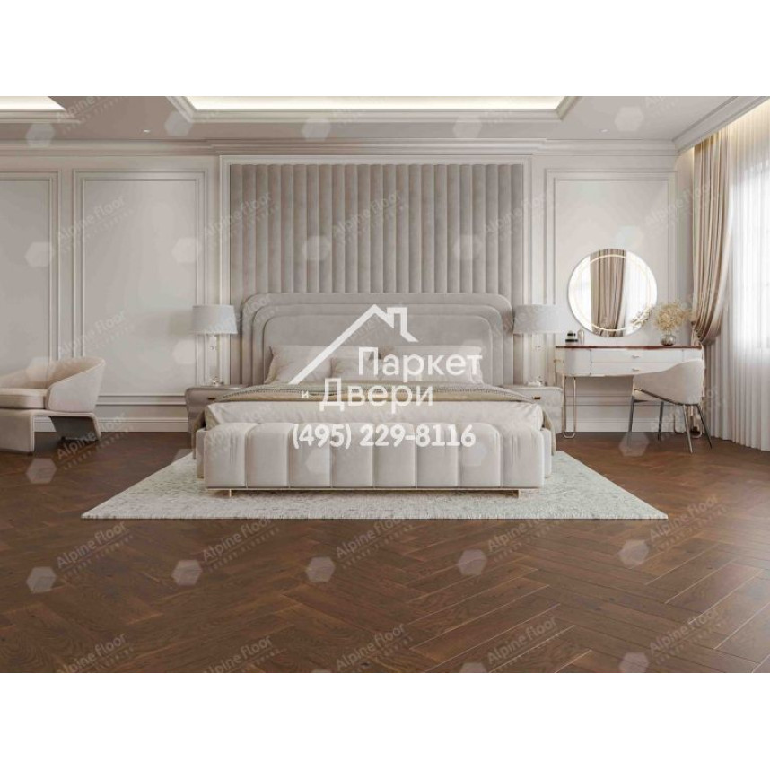 Инженерная доска Alpine Floor Castle Дуб Тобакко EW202-08 венгерская елка 600×120×12-4