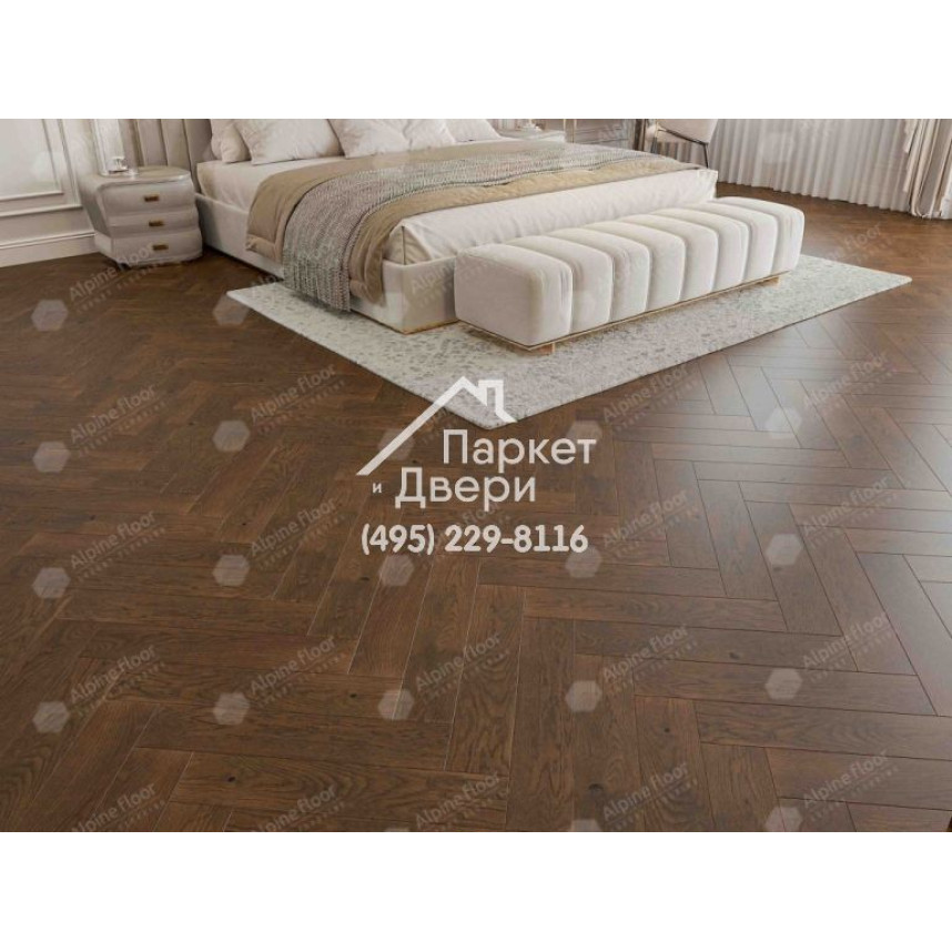 Инженерная доска Alpine Floor Castle Дуб Тобакко EW202-08 венгерская елка 600×120×12