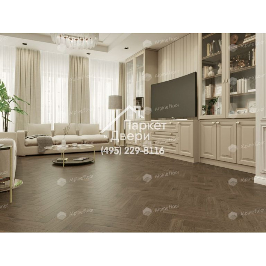 Инженерная доска Alpine Floor Castle Дуб Гранд Каньон EW202-10 венгерская елка 600×120×12-1