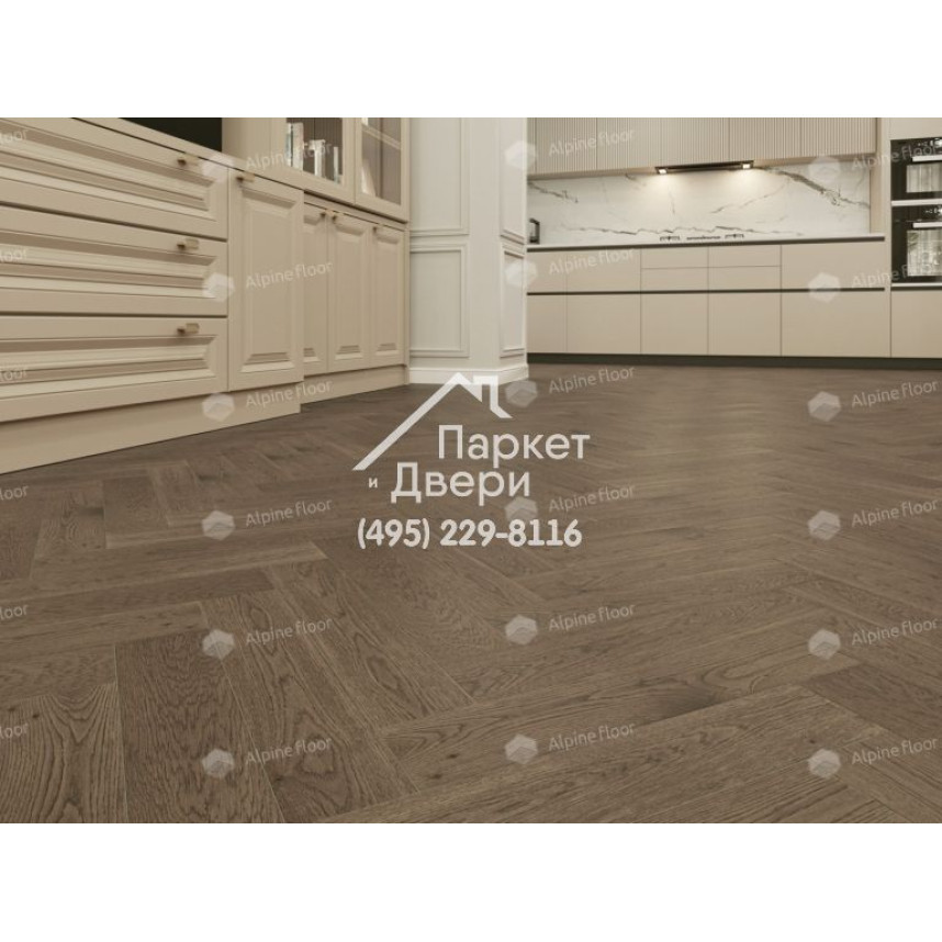 Инженерная доска Alpine Floor Castle Дуб Гранд Каньон EW202-10 венгерская елка 600×120×12-3