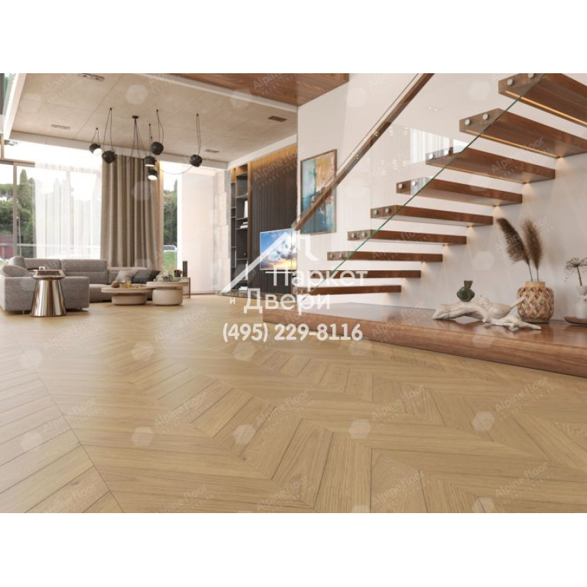 Инженерная доска Alpine Floor Chateau Дуб Миндальный EW203-04-2