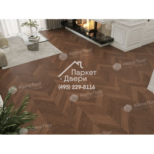 Инженерная доска Alpine Floor Chateau Дуб Браун Стори EW203-09