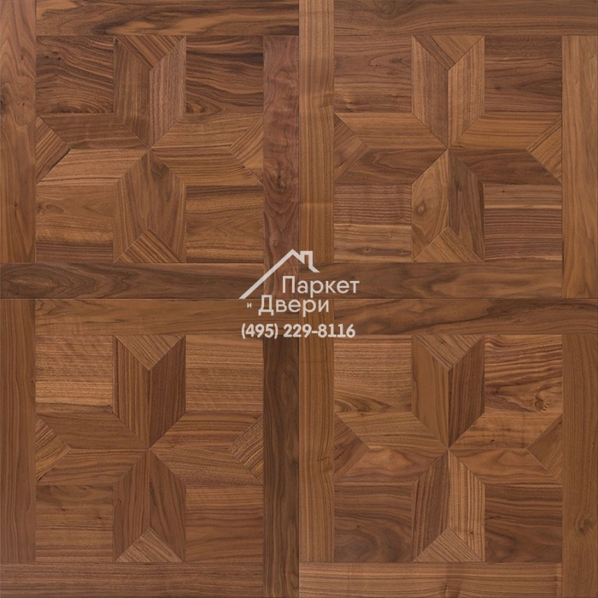 Модульный паркет Coswick Блуа Американский орех Натуральный масло 1306-1201-30, Селект энд Бэттер, 635x635x19,05