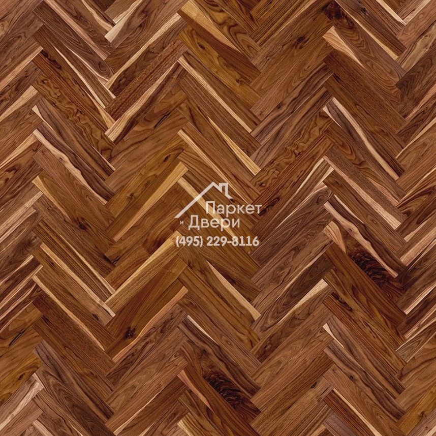 Паркет Английская Ёлка Coswick Американский орех Натуральный 1374-3201-30, Традишинал, 635x127x15