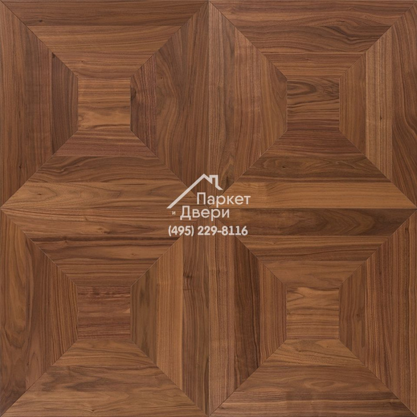 Модульный паркет Coswick Таттершел Американский орех Натуральный масло 1381-1201-30, Селект энд Бэттер, 635x635x19,05