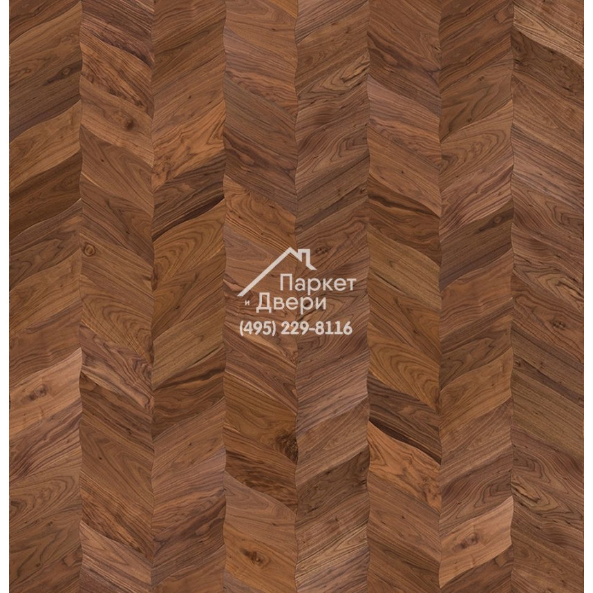 Мозаичный паркет Coswick Чайный лист Американский орех Натуральный масло 1398-3201-30, Традишинал, 350x190x15