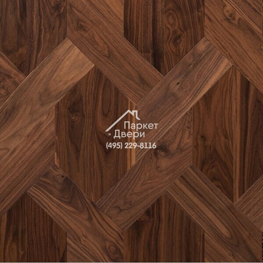 Мозаичный паркет Coswick Кофейное зерно Американский орех Натуральный 1350-1101-30, Селект энд Бэттер, 433,8x127x19.05