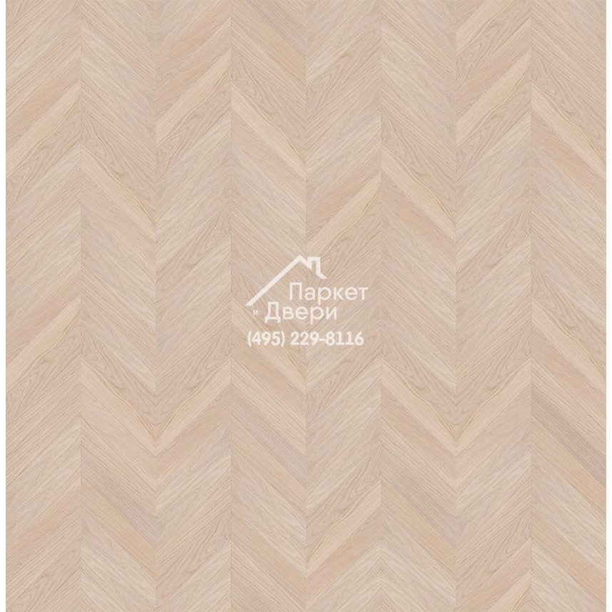 Паркет Французская Ёлка Coswick 60° Дуб Акварельный белый 1183-1842-10, Селект энд Бэттер,  438.78x190x19.05