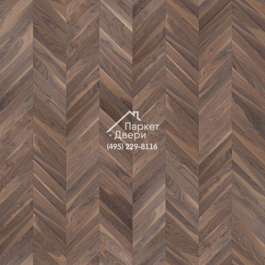 Паркет Французская Ёлка Coswick 60⁰ Американский орех Туманный рассвет, 1323-3810-30, 1 Натур, 548x127x19.05