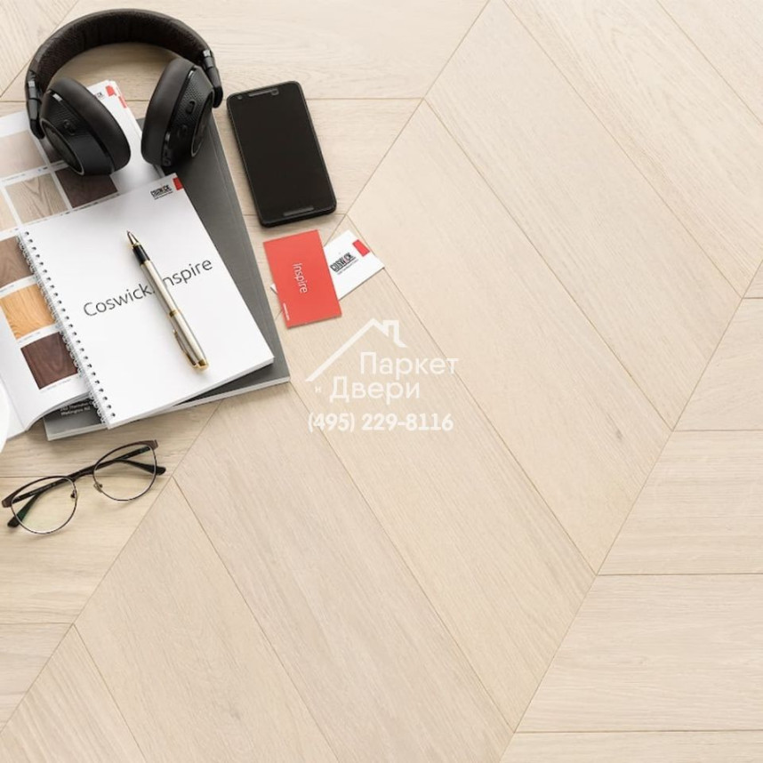 Паркет Французская Ёлка 60⁰ T&amp;G Coswick Белые ночи Барселона / Barcelona 1123-4527-20 548x127x19,05