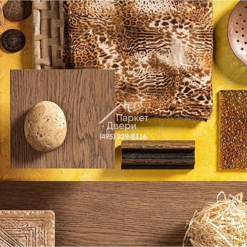 Паркет Французская Ёлка 60⁰ T&amp;G Coswick Таинственный лес Тростниковый рустикальный / Brown Sugar Rustic 1123-4529-20 548x127x19,05