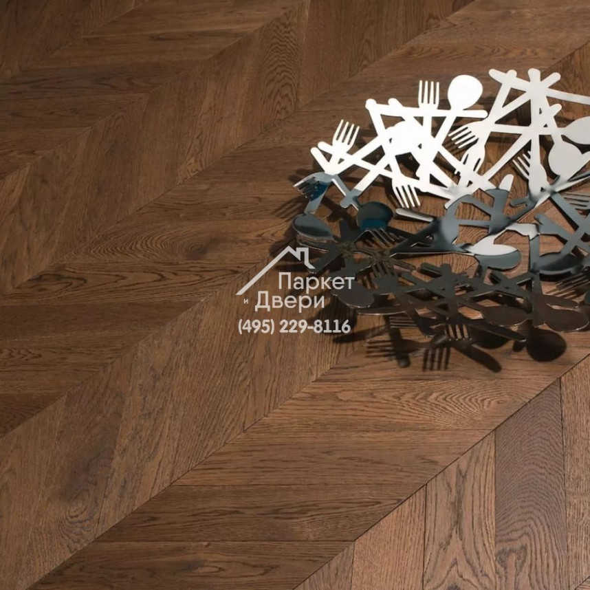 Паркет Французская Ёлка 45⁰ T&amp;G Coswick Таинственный лес Молочный Шоколад / Milk Chocolate 1134-4217-20 500x127x19,05
