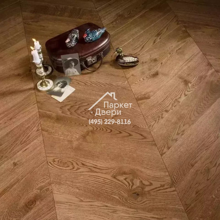 Паркет Французская Ёлка Coswick 45⁰ T&amp;G Дуб Кедр 1175-1281-10,Селект энд Бэттер, 500x127x15