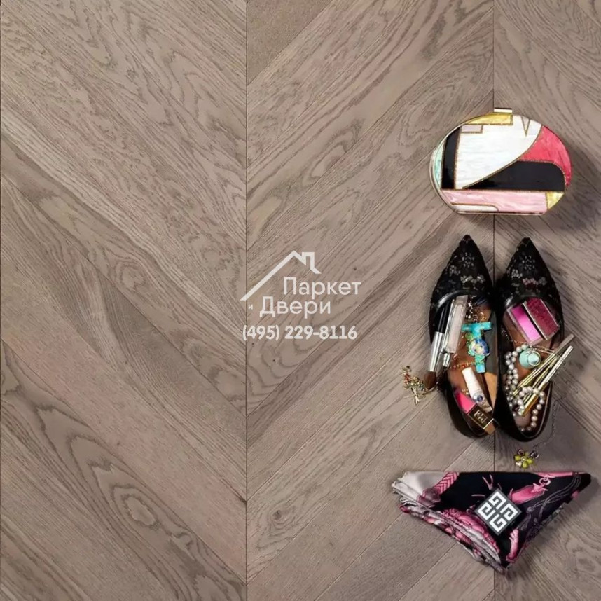 Паркет Французская Ёлка Coswick 60⁰ Дуб Шамбор рустикальный, 1183-3215-20, 1 Коон, 438.78x190x19,05-1