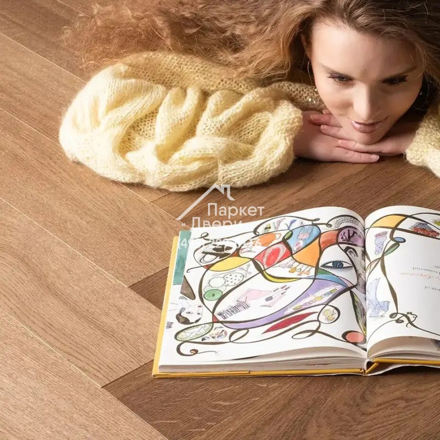 Паркет Английская Ёлка 90⁰ Coswick Дуб Миндальный 1168-1854-10, Селект энд Бэттер, 647.7x107.95x15-1