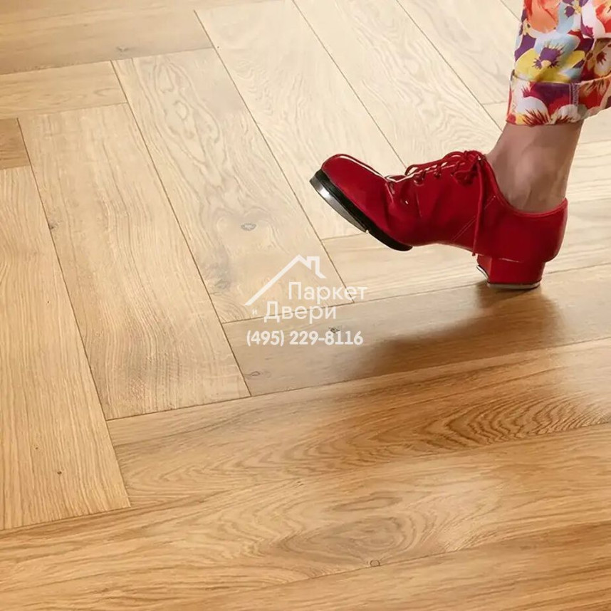 Паркет Английская елка 90⁰ Coswick Дуб Натуральный 1171-1201-10, Селект энд Бэттер, 577.85x82.55x15-1