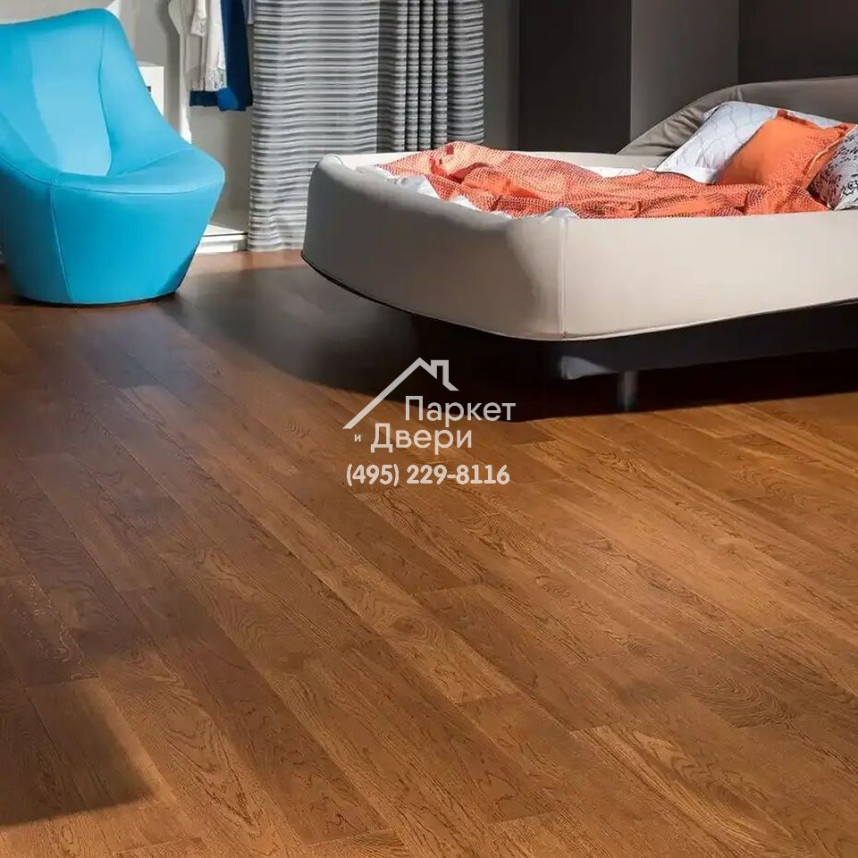 Паркет Французская Ёлка 45⁰ T&amp;G Coswic Дуб Орех 1134-1204-10, Селект энд Бэттер, 500x127x19,05-1