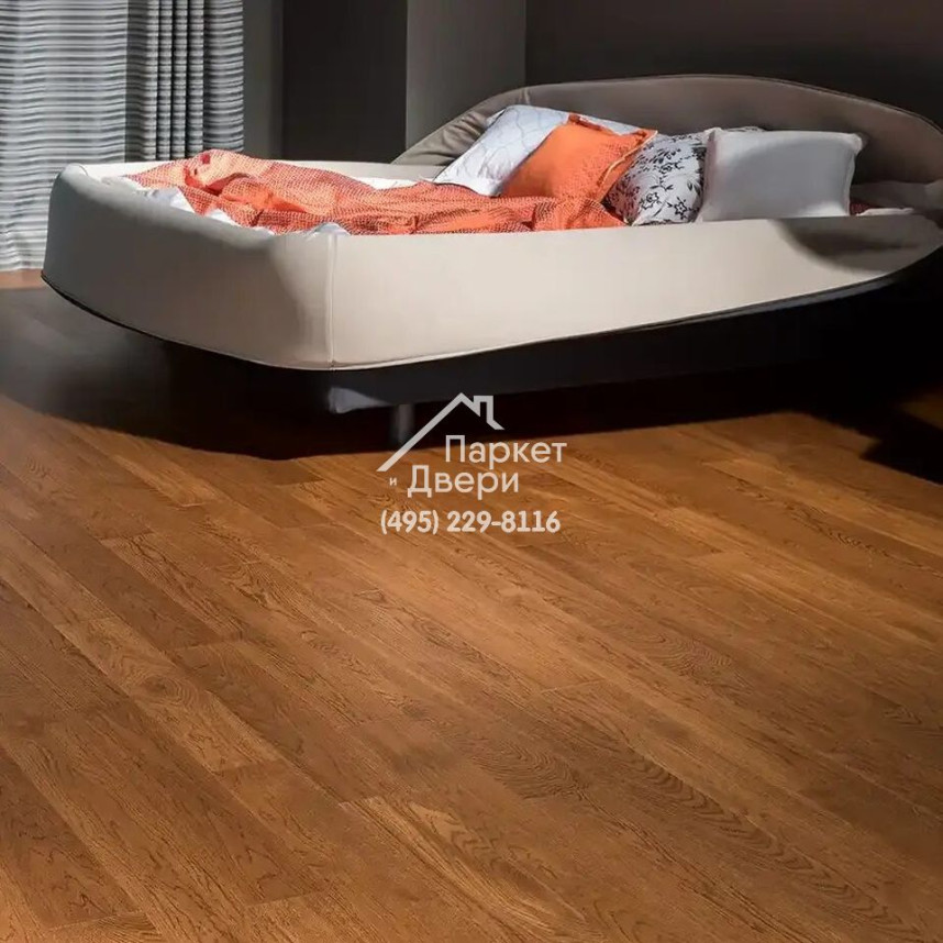 Паркет Французская Ёлка 60⁰ Coswic Дуб Орех 1176-1204-10, Селект энд Бэттер, 548x127x15-1